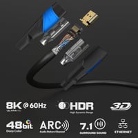 Kábel HDMI 8K a 4K KabelDirekt 5 m s technológiou Flexcore – Vysokorýchlostný prepojovací HDMI kábel kompatibilný s Ultra HD 2