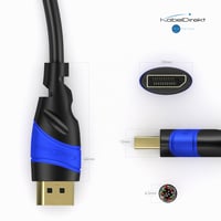Kábel DisplayPort KabelDirekt 10 m – 4K 60 Hz a 144 Hz, 17,28 Gbit/s, HDCP, UHD Gaming, konektor pre PC a notebook k monitoru, séria TOP, čierny 3