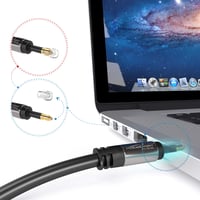 Optický audio kábel KabelDirekt Mini Toslink 1 m s nylonovým opletením – digitálny prenos zvuku 6