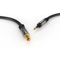 Optický audio kábel KabelDirekt Mini Toslink 1 m s nylonovým opletením – digitálny prenos zvuku 3