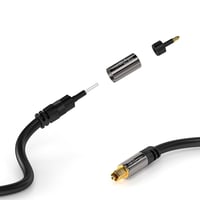 Optický audio kábel KabelDirekt Mini Toslink 1 m s nylonovým opletením – digitálny prenos zvuku 5