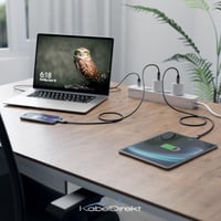 Nabíjací a dátový kábel KabelDirekt USB-C, 60 W, USB 2.0, nylonové opletenie – čierny – 3 m 6