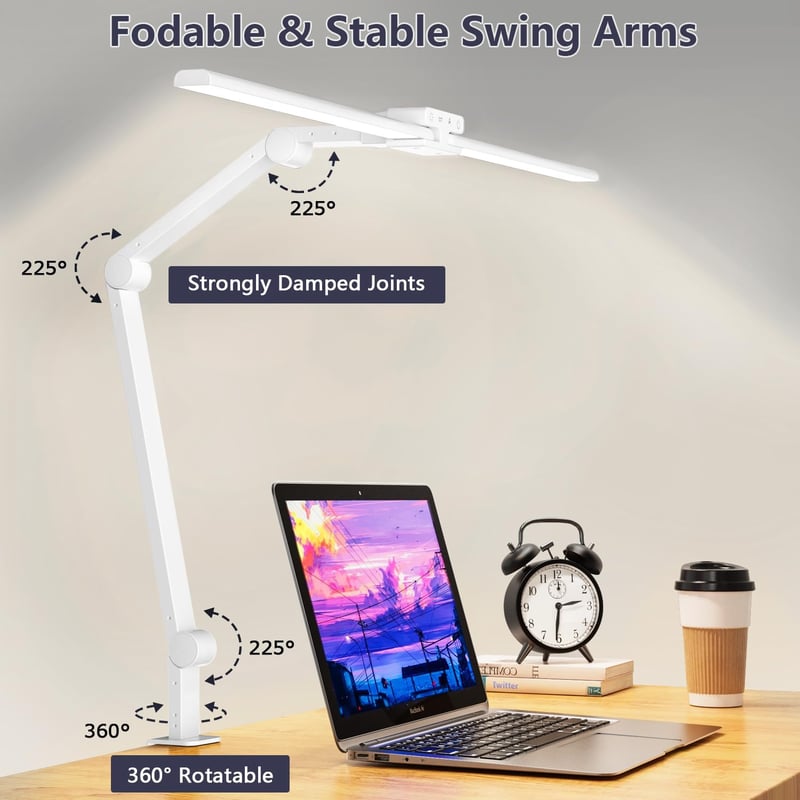KableRika LED Asztali Lámpa 24W Dimmelhető Dupla Fej 80cm Szem Védelem