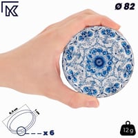 Set 10 Borcane pentru Conserve KADAX 350 ml, cu Capac cu Filet TO82 Alb/Albastru, Borcan Ermetic pentru Dulceață, Miere, Mason Jar 4