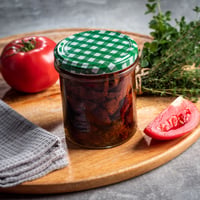 Set 10 Borcane pentru Conserve KADAX 350 ml, cu Capac cu Filet TO82 Alb/Albastru, Borcan Ermetic pentru Dulceață, Miere, Mason Jar 7