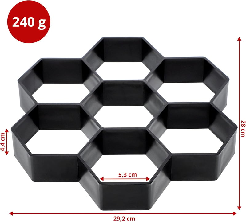KADAX Betonlap öntőforma 29,2x28x4,4cm mintás járdakő sablon