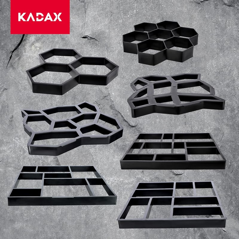 KADAX Betonlap öntőforma 29,2x28x4,4cm mintás járdakő sablon