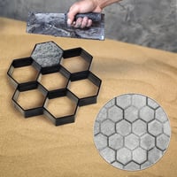 KADAX Betonlap öntőforma 29,2x28x4,4cm mintás járdakő sablon 7