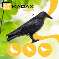 KADAX Fekete Holló Madárijesztő - Műanyag Galamb és Kismadár Riasztó, Természetes Kártevő Védelem Kertbe, Erkélyre 4