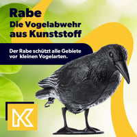 KADAX Fekete Holló Madárijesztő - Műanyag Galamb és Kismadár Riasztó, Természetes Kártevő Védelem Kertbe, Erkélyre 2