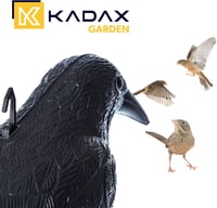 KADAX Fekete Holló Madárijesztő - Műanyag Galamb és Kismadár Riasztó, Természetes Kártevő Védelem Kertbe, Erkélyre 10
