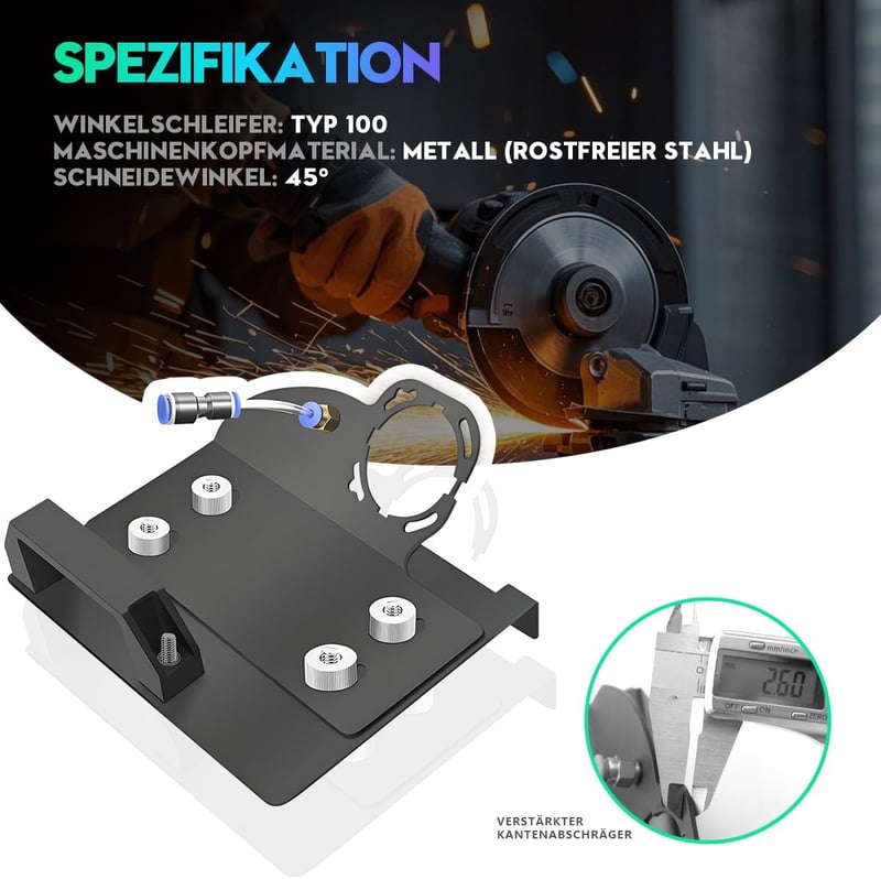 KADIO 45° Csempevágó Állvány 100mm Szögvágáshoz Sarokcsiszolóhoz