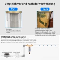Filtru de sedimente KAHCOP de 100 microni cu spălare inversă, prefiltru tip „spin-down” reutilizabil pentru apă de fântână, cu racorduri de 1 inch și 1/2 inch 5