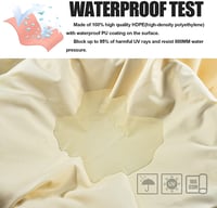 KAHEIGN Trojuholníková tieniaca plachta 3x3x3 m, vodoodolná, 98 % UV ochrana, 180 g/m², krémová, na záhradu a terasu 3