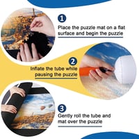 KAHEIGN Puzzle Mat 1000-2000 darabos kirakóhoz, 118x80cm, összecsavarható tárolómat 6