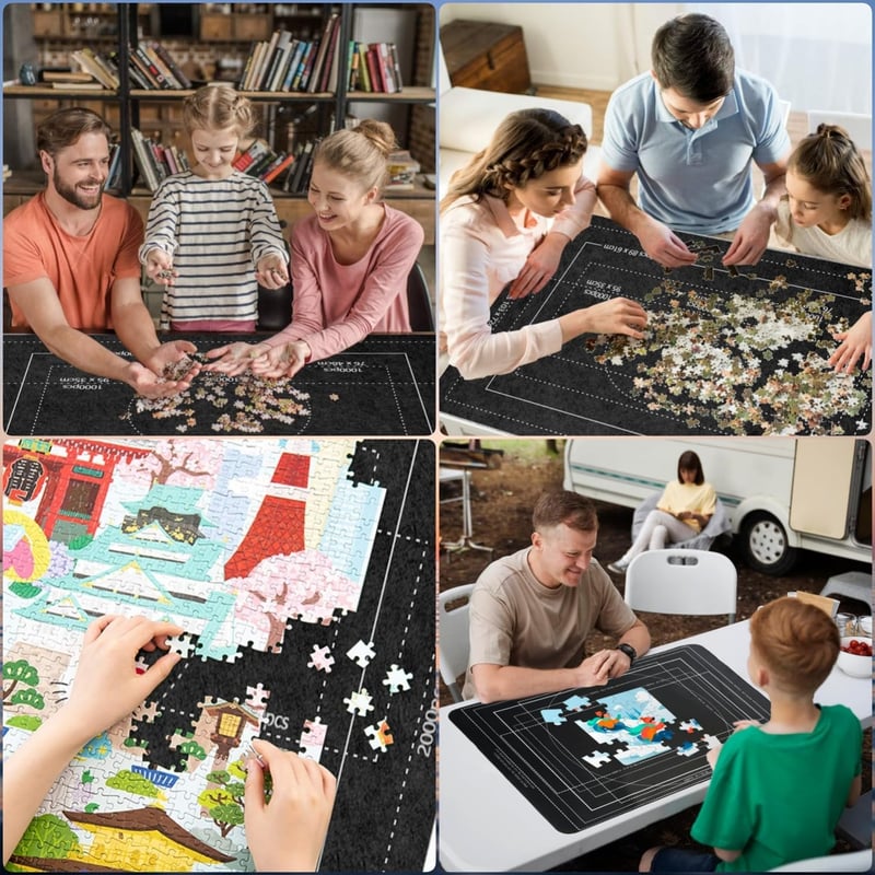 KAHEIGN Puzzle Mat 1000-2000 darabos kirakóhoz, 118x80cm, összecsavarható tárolómat
