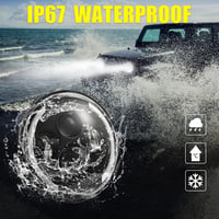 Kairiyard 7 Inch LED Fényszóró 100W 10000LM Angel Eyes 4 Módú Offroad Lámpa Wrangler Hummer 6