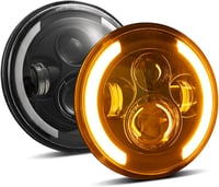 Kairiyard 7 Inch LED Fényszóró 100W 10000LM Angel Eyes 4 Módú Offroad Lámpa Wrangler Hummer 9
