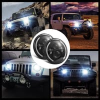 Kairiyard 7 Inch LED Fényszóró 100W 10000LM Angel Eyes 4 Módú Offroad Lámpa Wrangler Hummer 8