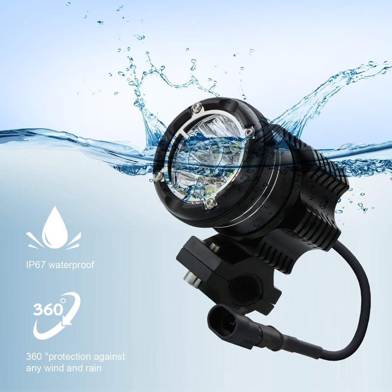 Kairiyard 90W Motoros Fényszóró LED Lámpa Kapcsolóval és Tartóval 6000K