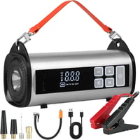 Kairiyard Autós Indításrásegítő Powerbank Beépített Kompresszorral, 1000A Csúcsáram, 150PSI, 6L Benzin/3L Dízel Motorokhoz, Vészvilágítással 1