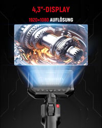 KAIWEETS Endoszkóp Kamera 4,3" IPS 1080P Kijelzővel, 210° Forgatható Fejjel, IP67 Vízálló Flexibilis Csőkamera Autó és Csővezeték Vizsgálath 3
