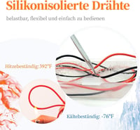 KAIWEETS KET01 Multiméter Kiegészítő Készlet - Szilikon Szigetelésű Tesztkábelek, Mérőszondák, Krokodilcsipeszek és Mini Horgok - Piros 2