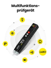 KAIWEETS ST100 Digitális Multiméter - Érintésmentes Feszültségmérő, Fáziskereső, Ellenállásmérő, Kapacitásmérő, LCD Kijelző, Beépített Lámpa 2