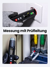 KAIWEETS ST100 Digitális Multiméter - Érintésmentes Feszültségmérő, Fáziskereső, Ellenállásmérő, Kapacitásmérő, LCD Kijelző, Beépített Lámpa 3