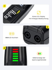 KAIWEETS ST100 Digitális Multiméter - Érintésmentes Feszültségmérő, Fáziskereső, Ellenállásmérő, Kapacitásmérő, LCD Kijelző, Beépített Lámpa 4