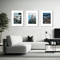 KAIWIN Fotorámik 30x40 cm, biely drevený rám na fotky, 2 ks s paspartou, na zavesenie na stenu, do obývačky, spálne, pracovne, na fotografie a plagáty 2