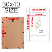 KAIWIN Fotorámik 30x40 cm, biely drevený rám na fotky, 2 ks s paspartou, na zavesenie na stenu, do obývačky, spálne, pracovne, na fotografie a plagáty 4