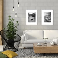 KAIWIN Fotorámik 30x40 cm, biely drevený rám na fotky, 2 ks s paspartou, na zavesenie na stenu, do obývačky, spálne, pracovne, na fotografie a plagáty 3