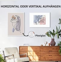 KAIWIN Fotorámik 40x60 cm, biely drevený nástenný rám na plagáty, fotografie a puzzle, závesný dekoratívny rám 2