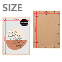 KAIWIN fotorámik 40x60 cm, dubový drevený nástenný rám na fotky, rám na plagáty a puzzle, závesný drevený fotorámik 2