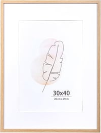 KAIWIN Tölgy Képkeret 30x40 cm Akril Üveggel Falra és Asztalra 1