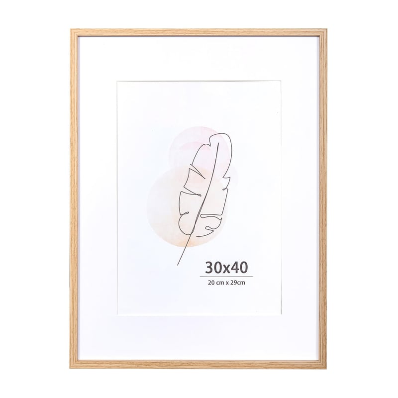 Dubový rám na obraz KAIWIN s akrylovým sklom, na stenu aj na stôl – 30x40 cm