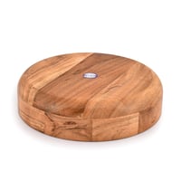 Tavă rotundă din lemn Kaizen Casa pentru servirea fructelor, deserturilor și gustărilor, platou pentru masă sau bucătărie 4