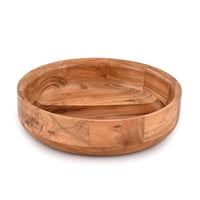 Tavă rotundă din lemn Kaizen Casa pentru servirea fructelor, deserturilor și gustărilor, platou pentru masă sau bucătărie 1