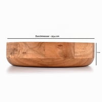 Tavă rotundă din lemn Kaizen Casa pentru servirea fructelor, deserturilor și gustărilor, platou pentru masă sau bucătărie 5