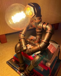 Kaj Hejmo Steampunk Asztali Lámpa Ipari Vintage Stílusú Rusztikus Dekoráció 3