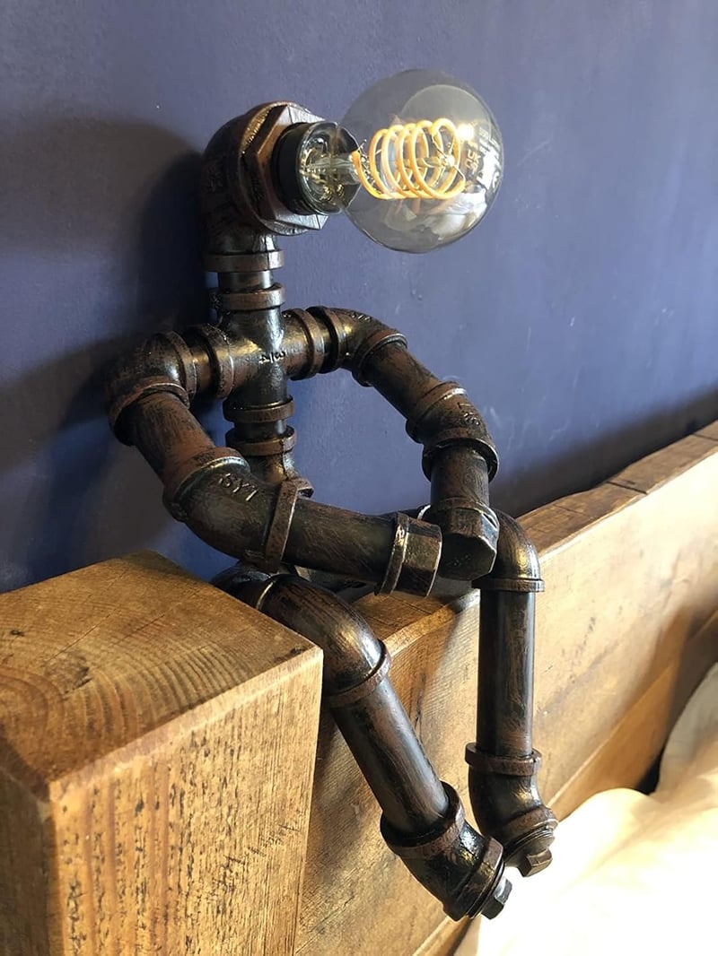Kaj Hejmo Steampunk Asztali Lámpa Ipari Vintage Stílusú Rusztikus Dekoráció