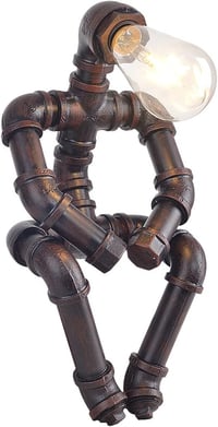 Kaj Hejmo Steampunk Asztali Lámpa Ipari Vintage Stílusú Rusztikus Dekoráció 1
