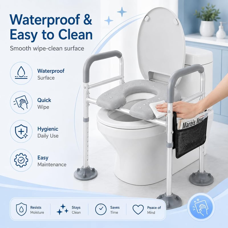kajkey WC ülőemelő felnőtteknek karfával időseknek univerzális WC-hez illeszkedő fehér szürke