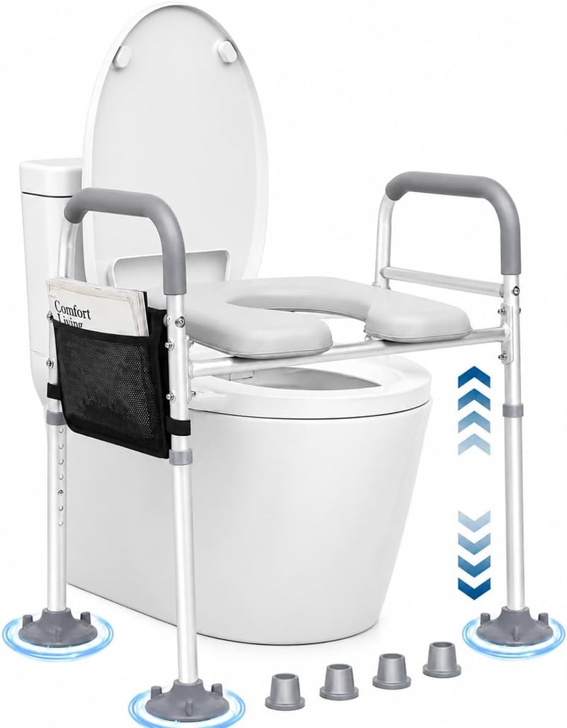 kajkey WC ülőemelő felnőtteknek karfával időseknek univerzális WC-hez illeszkedő fehér szürke
