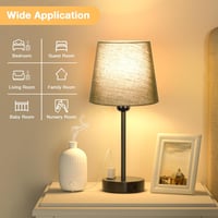 Kakanuo érintésérzékeny asztali lámpa szett 2db USB töltéssel, dimmer funkcióval, fekete 6