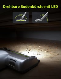 kalado Akkumulátoros Porszívó 27000 Pa Szívóerő, 250W Kefe Nélküli Motor, 45 Perc Üzemidő, 1000ml Portartály Kemény Padló Márvány Állat Szőr 4