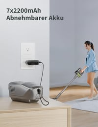 kalado Akkumulátoros Porszívó 27000 Pa Szívóerő, 250W Kefe Nélküli Motor, 45 Perc Üzemidő, 1000ml Portartály Kemény Padló Márvány Állat Szőr 5