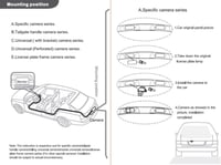 Kalakass Vízálló Éjjellátó Tolatókamera Rendszámtábla Helyére - Kompatibilis VW Golf, Touareg, Tiguan, Polo, Skoda Fabia és Porsche Cayenne  9