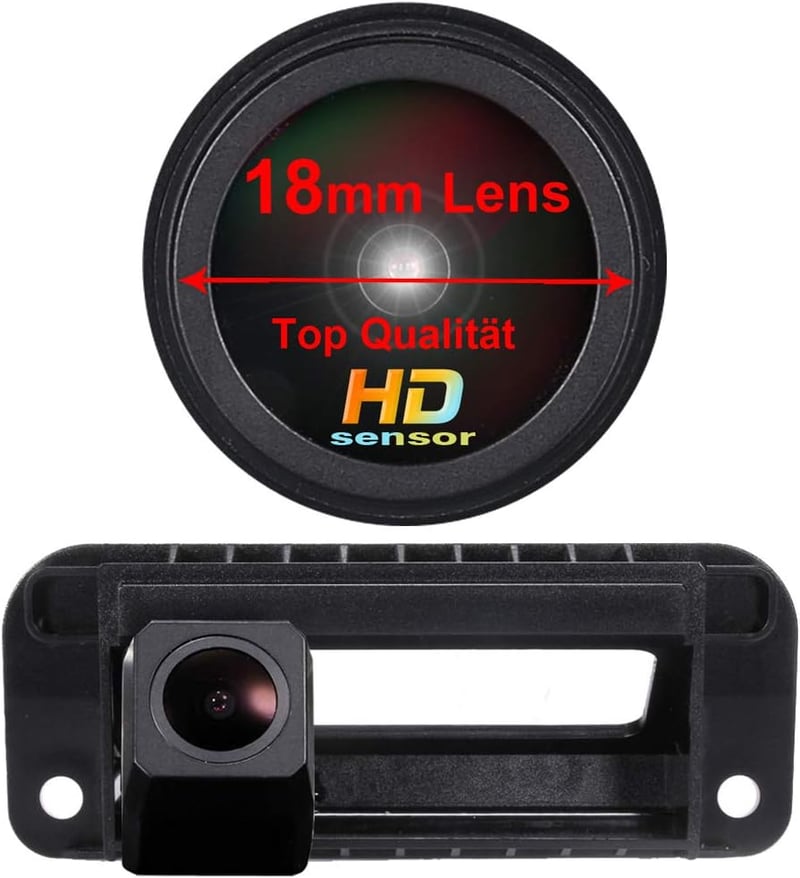 Kalakus 18mm lencsés hátsó tolatókamera 170 fokos színes rendszámtábla világításhoz Mercedes W204 S204 W212 C180 C200 C260 C300 2011-2013